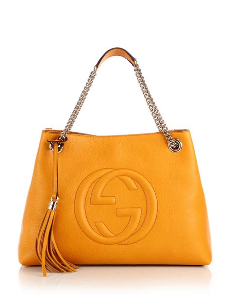 yellow gucci soho bag|Gucci soho denim bag.